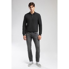 Lee Cooper Jagger Erkek Slım Straıght Dar Kesim Normal Bel Düz Paça Jean Pantolon Gri