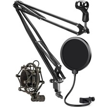 Misda Store NB40 Pro Mikrofon Standı Shock Mount Pop Filter Set (50X50 Büyük Boy)
