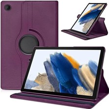 Samsung Galaxy Tablet Kılıfı Yatay ve Dikey Standlı 360 Derece Döner Tablet Kılıfı (Mor, Galaxy Tab A9)