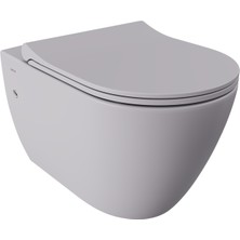 Bocchı Bocchi Venezia Asma Klozet Kanalsız Mat Gri Kapak Dahil 1295-006-0128