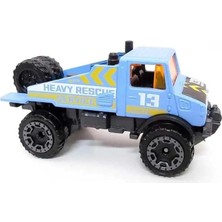 Wheels Mercedes-Benz Unimog 1300L Hw Haulers 4/5 (61/250) HKJ99 Kısa Kart Mattel 2023 + Blister ve Kart Koruyucu Paket Friki Maymun