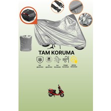 Dokaca Gri Arka Çanta Uyumlu Mondial 125 Urt Uyumlu Motor Brandası, Koruyucu Örtü