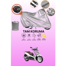 Dokaca Gri Arka Çanta Uyumlu Yamaha X-City 250 Uyumlu Motor Brandası, Koruyucu Örtü