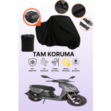 Dokaca Siyah Arka Çanta Uyumlu Mondial 50 Tab Uyumlu Motosiklet Brandası, Koruyucu Örtü