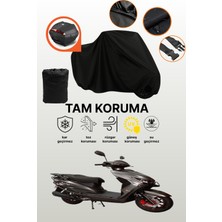 Dokaca Siyah Arka Çanta Uyumlu Motolux Nirvana 50 Uyumlu Motosiklet Brandası, Koruyucu Örtü
