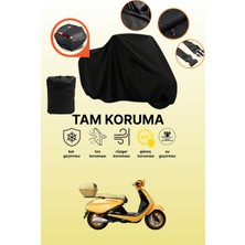 Dokaca Siyah Arka Çanta Uyumlu Yuki Gelato 125 Uyumlu Motosiklet Brandası, Koruyucu Örtü