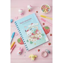 Miniso Sanrio Lisanslı Çilek Koleksiyonu A5 Figürlü Tel Ciltli Kitap (64 Sayfa) (2 Çeşitli Model)