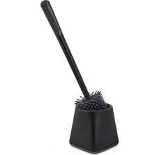 Home Silikon Klozet Wc Tuvalet Fırçası Siyah Kare