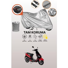 Dokaca Gri Arka Çanta Uyumlu Arora Ar 50-10 Toros Uyumlu Motor Brandası, Koruyucu Örtü