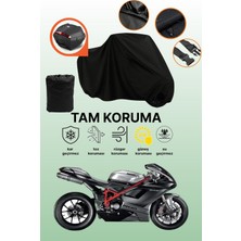 Dokaca Siyah Arka Çanta Uyumlu Ducati 848 Evo Uyumlu Motosiklet Brandası, Koruyucu Örtü