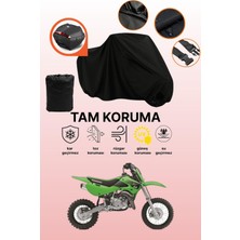 Dokaca Siyah Arka Çanta Uyumlu Kawasaki Kx 65 Uyumlu Motosiklet Brandası, Koruyucu Örtü