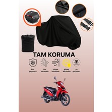 Dokaca Siyah Arka Çanta Uyumlu Kuba SJ50 Pro Uyumlu Motosiklet Brandası, Koruyucu Örtü