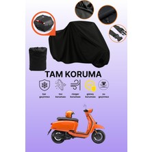 Dokaca Siyah Arka Çanta Uyumlu Lambretta V200 Special Uyumlu Motosiklet Brandası, Koruyucu Örtü
