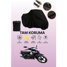 Dokaca Siyah Kral Motor Kr-50 Burn Uyumlu Motor Branda, Koruyucu Örtü, Motosiklet Brandası