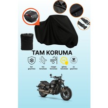 Dokaca Siyah Arka Çanta Uyumlu Rks SRV250 Vs Uyumlu Motosiklet Brandası, Koruyucu Örtü