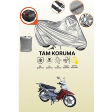 Dokaca Gri Arka Çanta Uyumlu Asya As 100-8 Uyumlu Motor Brandası, Koruyucu Örtü