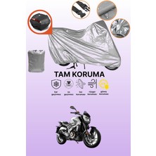 Dokaca Gri Arka Çanta Uyumlu Bajaj Dominar D 400 Uyumlu Motor Brandası, Koruyucu Örtü
