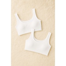 Loule Kadın Giyim 2 Adet Pamuklu & Elastan Body Sütyen LL.23.ILK72.001