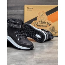 Tutinom Kız Çocuk Kışlık Kaymaz Taban Su Geçirmez Cırt Cırtlı  Yarım Bot