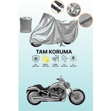 Dokaca Gri Harley-Davidson Vrsc V-Rod Uyumlu Motosiklet Brandası, Koruyucu Örtü, Motor Branda