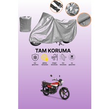 Dokaca Gri Kuba Cg 50 Pro New Uyumlu Motosiklet Brandası, Koruyucu Örtü, Motor Branda