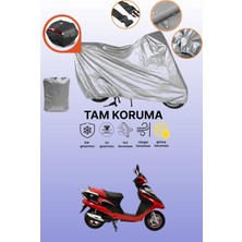 Dokaca Gri Arka Çanta Uyumlu Mondial 100 Rt Uyumlu Motor Brandası, Koruyucu Örtü