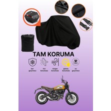 Dokaca Siyah Arka Çanta Uyumlu Ducati Scrambler Classic Uyumlu Motosiklet Brandası, Koruyucu Örtü
