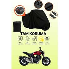 Dokaca Siyah Arka Çanta Uyumlu Honda Cb 125 Ace Uyumlu Motosiklet Brandası, Koruyucu Örtü