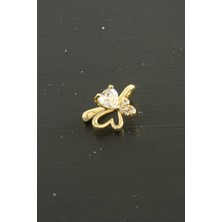 Gümüş Takıcım Kalp Tragus Zirkon Taşlı Piercing 1 Adet