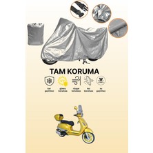 Dokaca Gri Arora Safari 125 Uyumlu Motosiklet Brandası, Koruyucu Örtü, Motor Branda