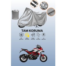 Dokaca Gri Ducati Multistrada 1200 Pikes Peak Uyumlu Motosiklet Brandası, Koruyucu Örtü, Motor Branda