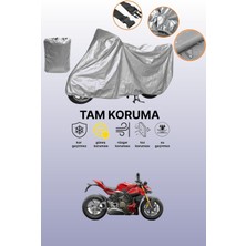 Dokaca Gri Ducati Streetfighter V4 S Uyumlu Motosiklet Brandası, Koruyucu Örtü, Motor Branda