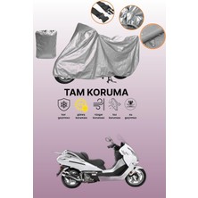 Dokaca Gri Mondial 250 Jet Max Uyumlu Motosiklet Brandası, Koruyucu Örtü, Motor Branda