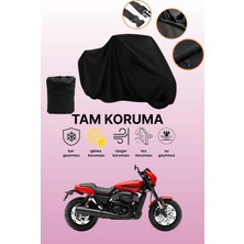 Dokaca Siyah Harley-Davidson Street Rod Uyumlu Motor Branda, Koruyucu Örtü, Motosiklet Brandası