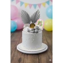 Pastry Planet Pasta Üstü Yelpaze, Gökkuşağı, Kelebek Süs Seti