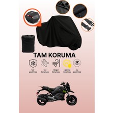 Dokaca Siyah Arka Çanta Uyumlu Yuki Hammer 50 Uyumlu Motosiklet Brandası, Koruyucu Örtü