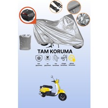 Dokaca Gri Arka Çanta Uyumlu Arora Dazzle 125 Uyumlu Motor Brandası, Koruyucu Örtü