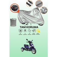 Dokaca Gri Arka Çanta Uyumlu Kanuni Rabbit 50 Uyumlu Motor Brandası, Koruyucu Örtü