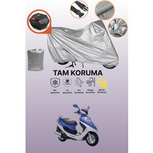 Dokaca Gri Arka Çanta Uyumlu Kanuni Trex 150 Uyumlu Motor Brandası, Koruyucu Örtü