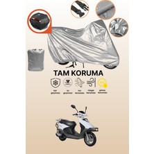 Dokaca Gri Arka Çanta Uyumlu Kuba Xf 110 Uyumlu Motor Brandası, Koruyucu Örtü