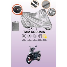 Dokaca Gri Arka Çanta Uyumlu Sym Symphony Sr 125 Uyumlu Motor Brandası, Koruyucu Örtü