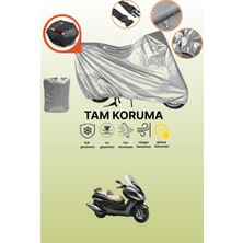 Dokaca Gri Arka Çanta Uyumlu Yamaha Majesty 250 Uyumlu Motor Brandası, Koruyucu Örtü