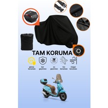 Dokaca Siyah Kilit ve Arka Çanta Uyumlu Rks Ltr 125 Uyumlu Motosiklet Brandası, Koruyucu Örtü