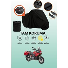 Dokaca Siyah Arka Çanta Uyumlu Aprilia Caponord 1200 Abs Travel Pack Uyumlu Motor Brandası, Koruyucu Örtü