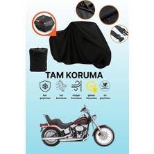 Dokaca Siyah Arka Çanta Uyumlu Harley-Davidson Softail Custom Fxstc Uyumlu Motor Brandası, Koruyucu Örtü