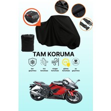 Dokaca Siyah Arka Çanta Uyumlu Kawasaki Ninja 250R Uyumlu Motosiklet Brandası, Koruyucu Örtü