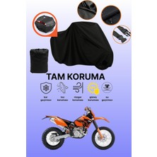 Dokaca Siyah Arka Çanta Uyumlu Ktm 450 Exc Uyumlu Motosiklet Brandası, Koruyucu Örtü