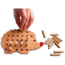 Home Montessori Oyuncak, Ahşap Montessori Oyuncak, Sevimli Kirpi Ahşap Oyuncakl, Eğitici Çocuk Oyuncakları (Kirpi)