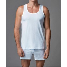 Eros Erkek Giyim Kalın Askılı 2'li Atlet Takım Beyaz & Siyah L1.ER.O04.S008