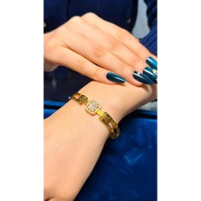 Kuyumcu Nurettin Kuyumcu Nuretttin 13.50 gr (Gram) Baget Taşlı Kelepcee 22(916) Ayar Altın